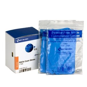 Exam Glove First Aid Only SmartCompliance Refill One Size Fits Most NonSterile Nitrile Standard Cuff Length Smooth Blue Not Rated
