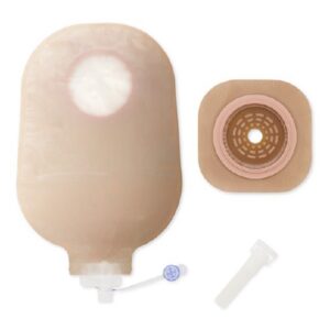 Urostomy Pouch New Image Two-Piece System 9 Inch Length Flat, Trim to Fit Up to 2-1/4 Inch Stoma Drainable