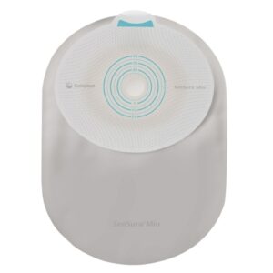 Ostomy Pouch SenSura Mio One-Piece System 7-1/4 Inch Length, Midi Flat, Pre-Cut 1 Inch Stoma Closed End