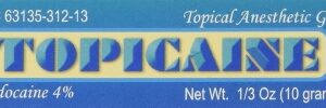 Topical Pain Relief Topicaine 4% Strength Lidocaine Topical Gel 10 Gram