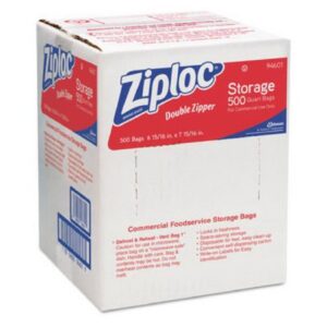 Reclosable Bag Ziploc 7 X 7-3/4 Inch Plastic Clear Zipper Closure