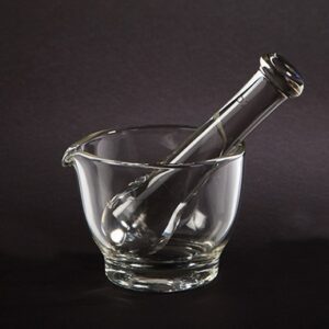 Mortar and Pestle HCL Hand Operated Clear