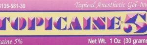 Topical Pain Relief Topicaine 5% Strength Lidocaine Topical Gel 30 Gram