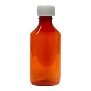 Prescription Bottle, Oval 4 oz. Amber
