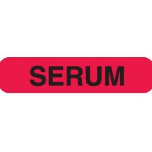 Pre-Printed Label Auxiliary Label Red Paper Serum Black Lab / Specimen