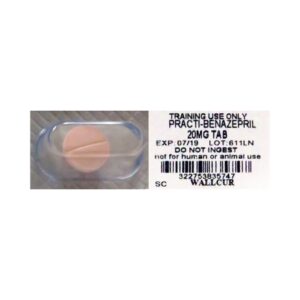 Clinical Training Medication Practi-Benazepril Oral Med Tablet Blister Pack 20 mg per Dose