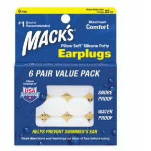 Ear Plugs Macks Pillow Soft Cordless One Size Fits Most White