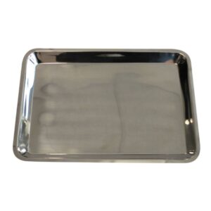 Instrument Tray BR Surgical Non Perforated Mayo German Stainless Steel 1/2 X 6-1/2 X 8-1/2 Inch