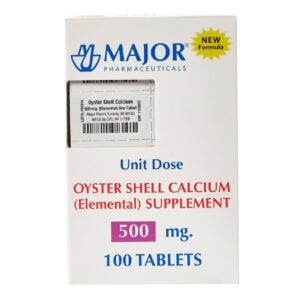 Joint Health Supplement Major Oyster Shell 500 mg Strength Tablet 100 per Box