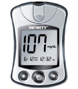 Blood Glucose Meter US Diagnostics Infinity 5 Second Results Stores up to 250 Results No Coding Required