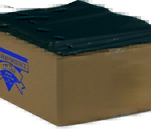 Trash Bag Colonial Bag 55 gal. Black LLDPE 1 mil 36 X 58 Inch X-Seal Bottom Flat Pack