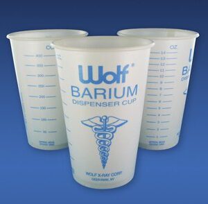 Barium Cup Wolf 14 oz. White Wax Coated Paper Disposable