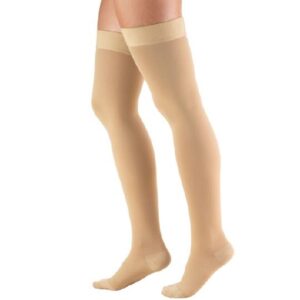 Compression Stocking Truform Thigh High Small Beige Closed Toe
