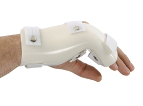 Boxer Fracture Splint with MP Flexion G-Force Plastic / Foam Right Hand White Large