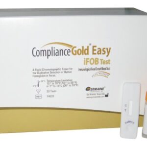 Cancer Screening Test Kit Compliance Gold iFOB Easy Fecal Occult Blood Test (iFOB or FIT) 30 Tests CLIA Waived