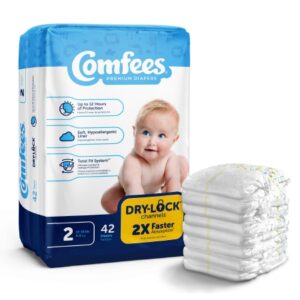 Unisex Baby Diaper Comfees Size 2 Disposable Moderate Absorbency
