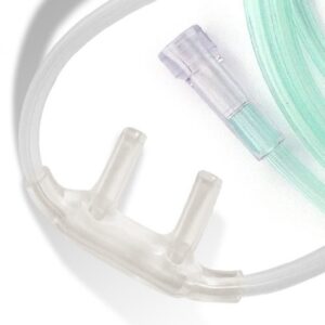 ETCO2 Nasal Sampling Cannula with O2 Delivery Comfort Soft Plus Adult Curved Prong / NonFlared Tip 25 Foot O2 Line