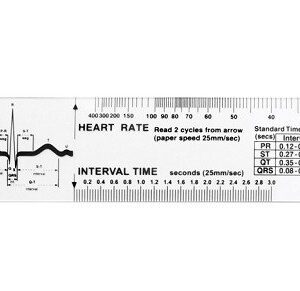 EKG Waveform Ruler CardioMeter Clear, Plastic