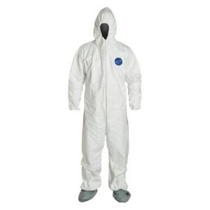 Coverall with Hood DuPont Tyvek 400 X-Large White Disposable NonSterile