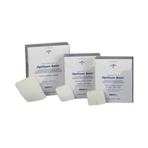 Foam Dressing Optifoam Basic 4 X 5 Inch Without Border Without Film Backing Nonadhesive Rectangle Sterile
