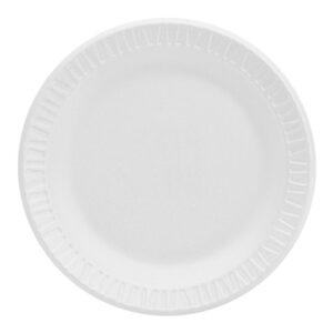 Plate Dart Concorde White Single Use Nonlaminated Foam 6 Inch Diameter