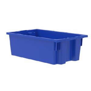 Storage Tote Nest & Stack Blue Industrial Grade Polymers 6 X 11 X 18 Inch