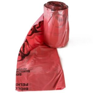 Biohazard Waste Bag Biohazard Symbol 1 gal. Red