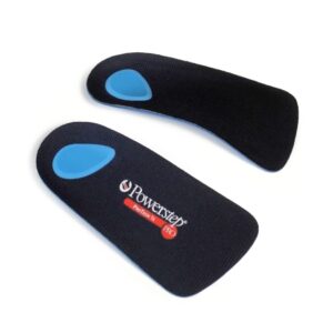Orthotic Insert Powerstep ProTech Heel Support EVA / HyPUR-cel Foam / Polyester / Polypropylene / Poron Female 13 to 13-1/2 / Male 11 to 11-1/2 Blue