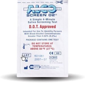 Drugs of Abuse Test Kit Alco-Screen 02 Alcohol Screen 24 Tests CLIA Waived