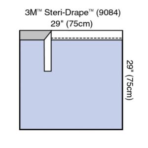 Surgical Drape 3M Steri-Drape Towel Drape with Adhesive Strip 29 W X 29 L Inch Sterile