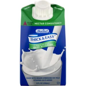 Thickened Beverage Thick & Easy Dairy 8 oz. Carton Milk Flavor Liquid IDDSI Level 2 Mildly Thick