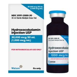 Hydroxocobalamin 1,000 mcg / mL Injection 30 mL