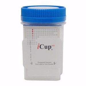 Drugs of Abuse Test Kit iCup A.D. AMP, BAR, BZO, COC, mAMP/MET, MDMA, MOP, OXY, PCP, THC (CR, OX, pH) 25 Tests CLIA Non-Waived