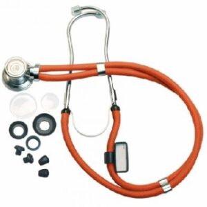 Sprague Stethoscope Orange 2-Tube 22 Inch Tube Double Sided Chestpiece