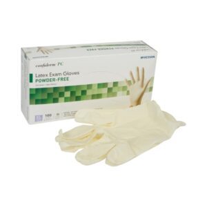 Exam Glove McKesson Confiderm X-Large NonSterile Latex Standard Cuff Length Fully Textured Ivory Not Rated