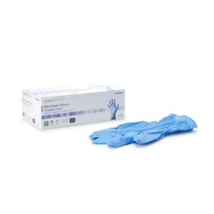 Exam Glove McKesson Confiderm 6.5CX Medium NonSterile Nitrile Extended Cuff Length Textured Fingertips Blue Chemo Tested