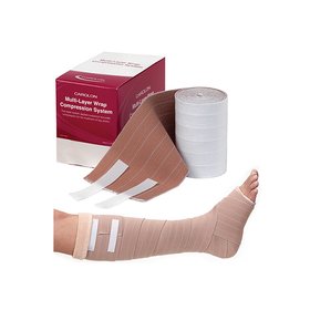 2 Layer Compression Bandage System Carolon 4 X 96 Inch Tape Closure / Pull On Tan NonSterile Large Standard Compression