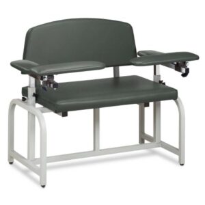 Blood Drawing Chair Lab X Series Double Adjustable Flip Up Armrests Gunmetal Gray