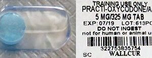 Clinical Training Medication Practi-Oxycodone and Acetaminophen Oral Med Tablet Blister Pack 5 mg per Dose