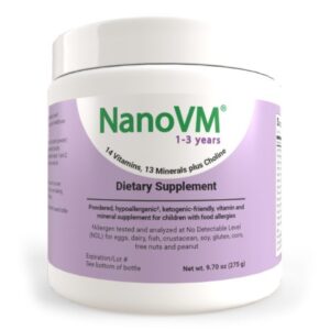 Pediatric Oral Supplement NanoVM 1 – 3 Years Unflavored 275 Gram Jar Powder Vitamins / Minerals Food Allergies