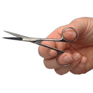 Iris Scissors ADC 4-1/2 Inch Length Floor Grade Stainless Steel NonSterile Finger Ring Handle Straight Sharp Tip / Sharp Tip