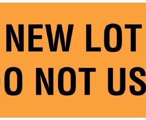 Pre-Printed Label UAL Auxiliary Label Orange Paper New Lot Do Not Use Safety and Instructional 7/8 X 1-5/8 Inch