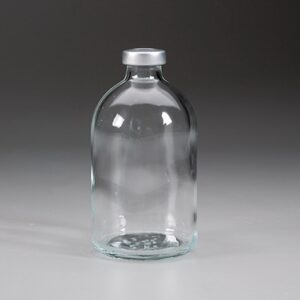 Sterile Empty Vial (SEV) Borosilicate Glass 100 mL Stopper Cap