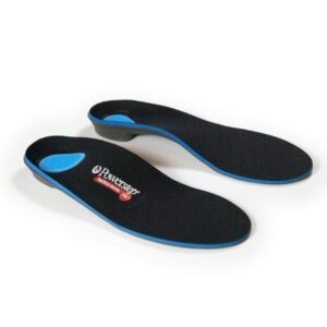 Orthotic Insole Powerstep ProTech Control Full Length EVA / Polyester / Polypropylene / Poron / VCT Female 12 / Male 10 to 10-1/2 Black / Blue / Gray