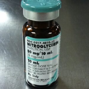 Nitroglycerin 5 mg / mL Injection 10 mL