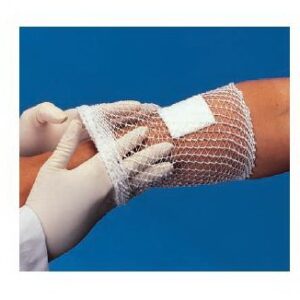 Elastic Net Retainer Dressing Surgilast Tubular Elastic 25 Yard Size 14 White NonSterile