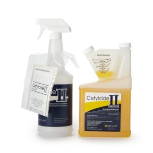 Surface Disinfectant Cetylcide-II Quaternary Based Manual Pour Liquid Concentrate 32 oz. Bottle Lemon Scent NonSterile
