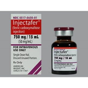 Injectafer Ferric Carboxymaltose 50 mg / mL Injection 15 mL