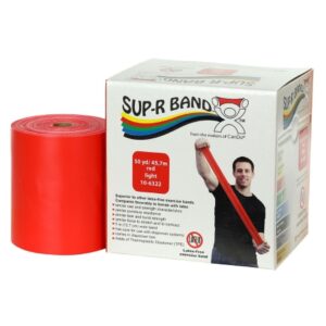 Exercise Resistance Band Sup-R Band Red 5 Inch X 50 Yard Light Resistance