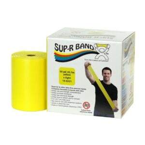 Exercise Resistance Band Sup-R Band Yellow 5 Inch X 50 Yard X-Light Resistance